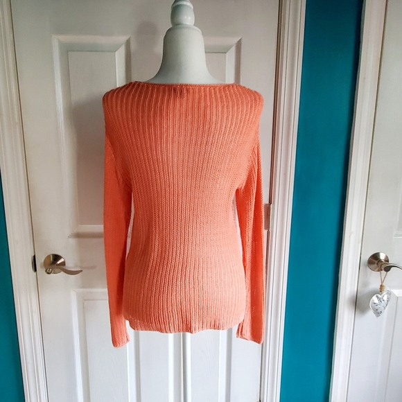 J Jill Sweater Top Salmon Orange XS NWOT - Picture 3 of 12
